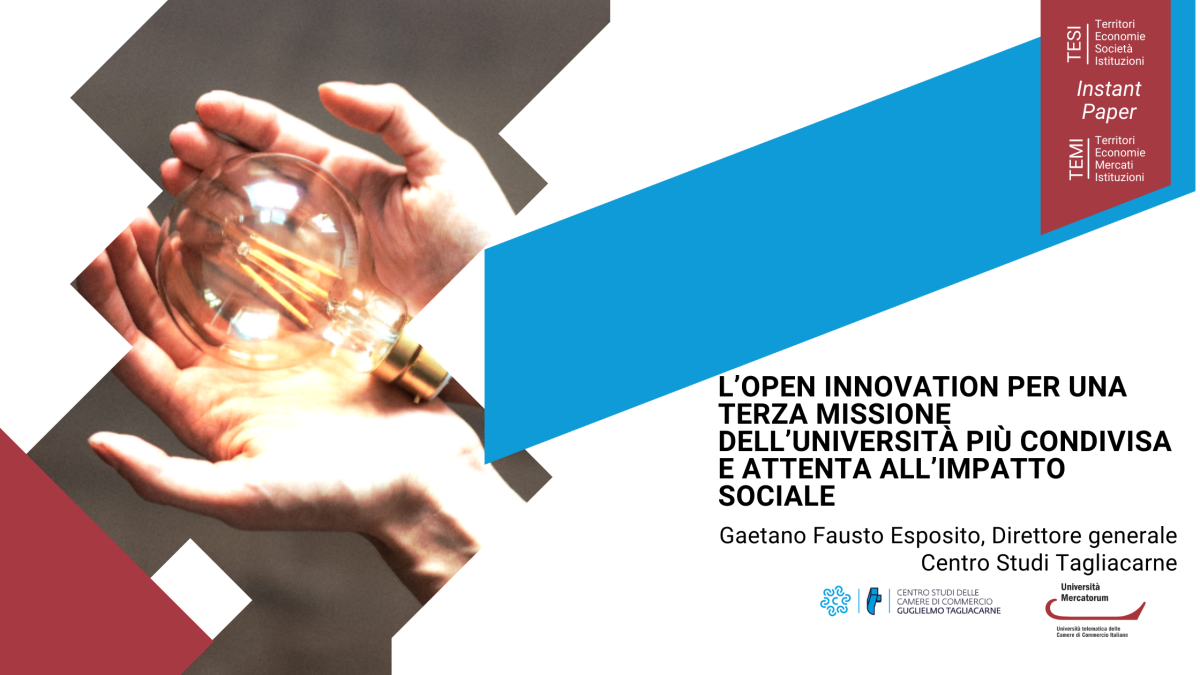 L’open innovation per una Terza missione dell’Università più condivisa e attenta all’impatto sociale